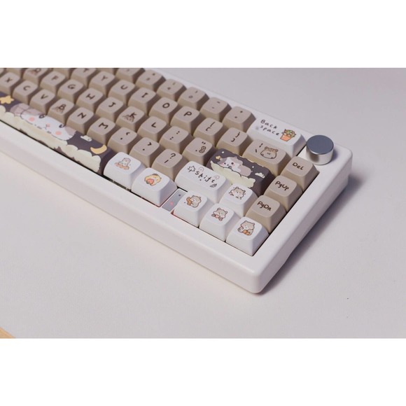 Custom modded mechanical keyboard GMK67 Lubed thocky hot-swap RGB Mouse Themed - Picture 3 of 9